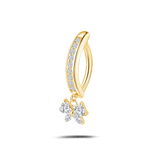 Piercing ombelico cerchietto con fiocco bianco in oro - NovaNavel