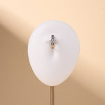Piercing ombelico cerchietto con margherita bianco in argento - NovaNavel®