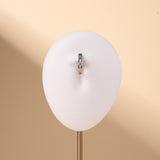 Piercing ombelico cerchietto con margherita bianco in argento - NovaNavel®
