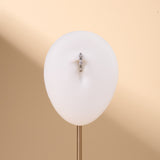 Piercing ombelico cerchietto con punto luce bianco in argento - NovaNavel®