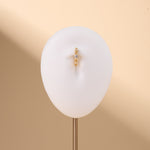 Piercing ombelico cerchietto con punto luce bianco in oro - NovaNavel®