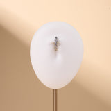 Piercing ombelico cerchietto ramato bianco in argento - NovaNavel®