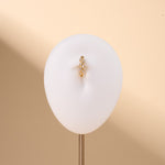 Piercing ombelico cerchietto ramato bianco in oro - NovaNavel®
