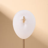 Piercing ombelico cerchietto ramato bianco in oro - NovaNavel®