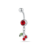 Piercing ombelico ciliegie in argento - NovaNavel