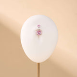 Piercing ombelico con doppio cuore rosa in argento - NovaNavel