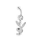 Piercing ombelico coniglietto in argento - NovaNavel