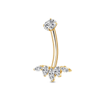 Piercing ombelico crystal in oro - NovaNavel