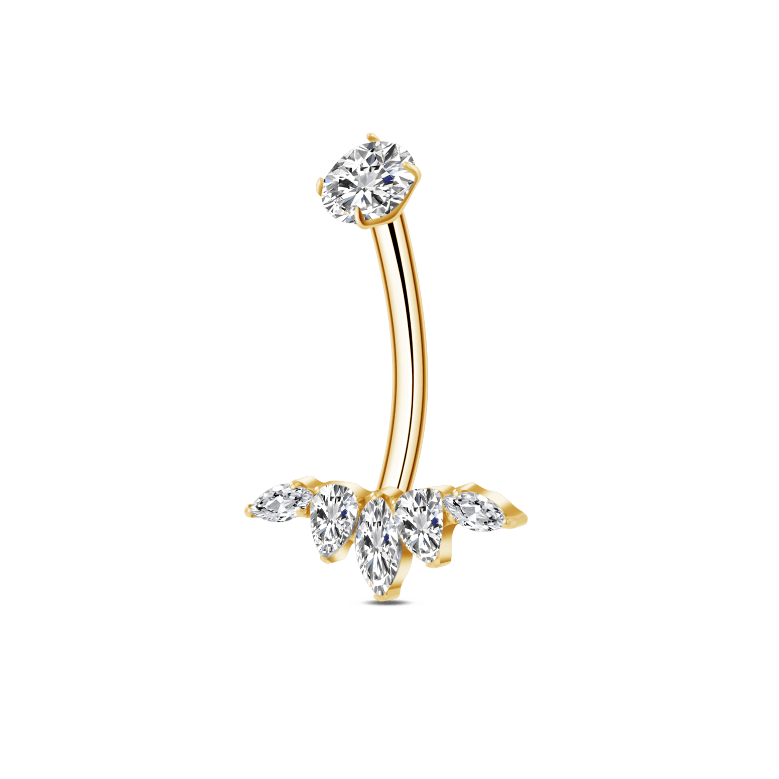Piercing ombelico crystal in oro - NovaNavel