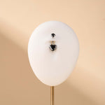 Piercing ombelico cuore splendente nero in argento - NovaNavel