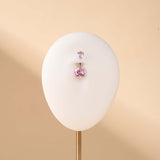 Piercing ombelico cuore splendente rosa in argento - NovaNavel