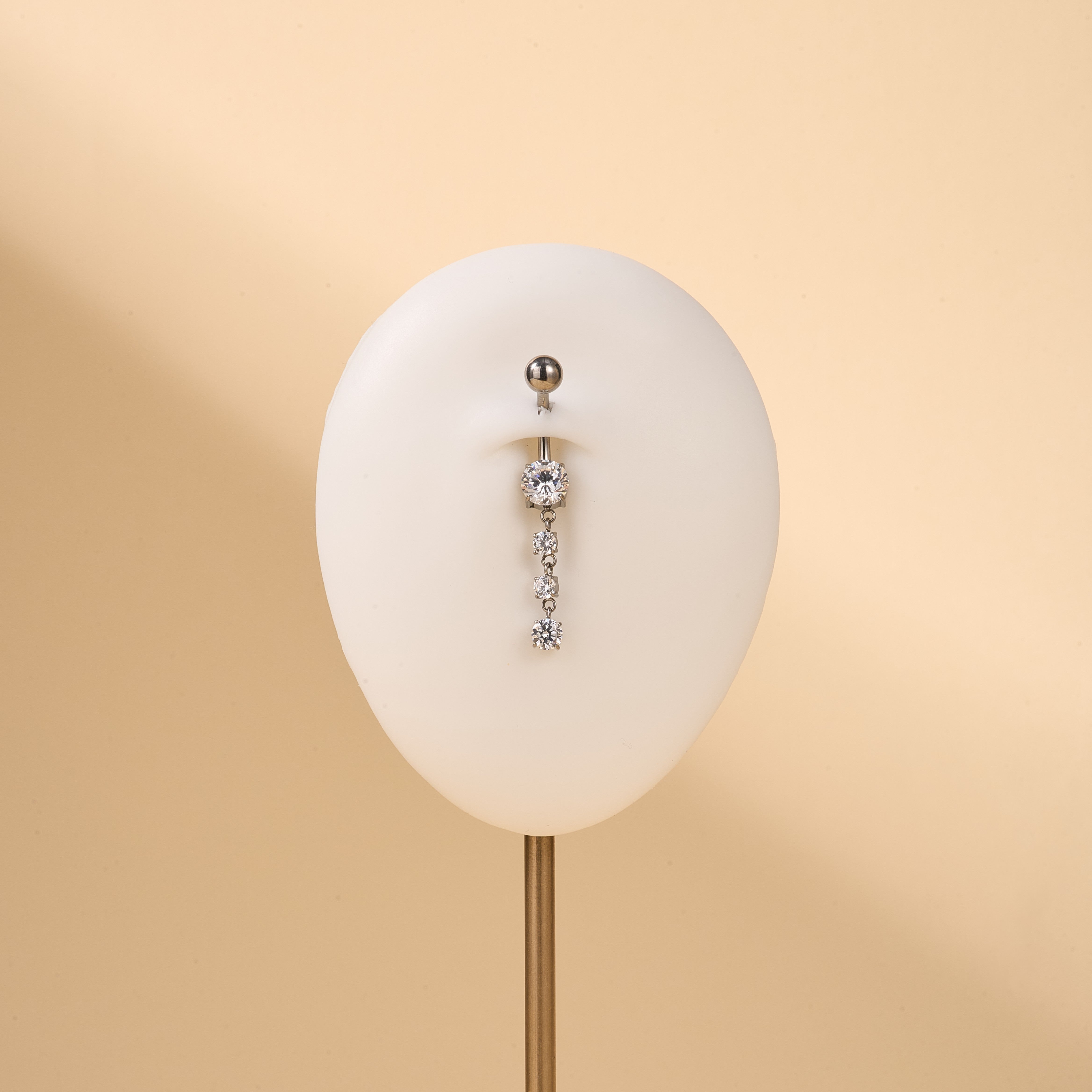 Piercing ombelico diamantini in argento - NovaNavel