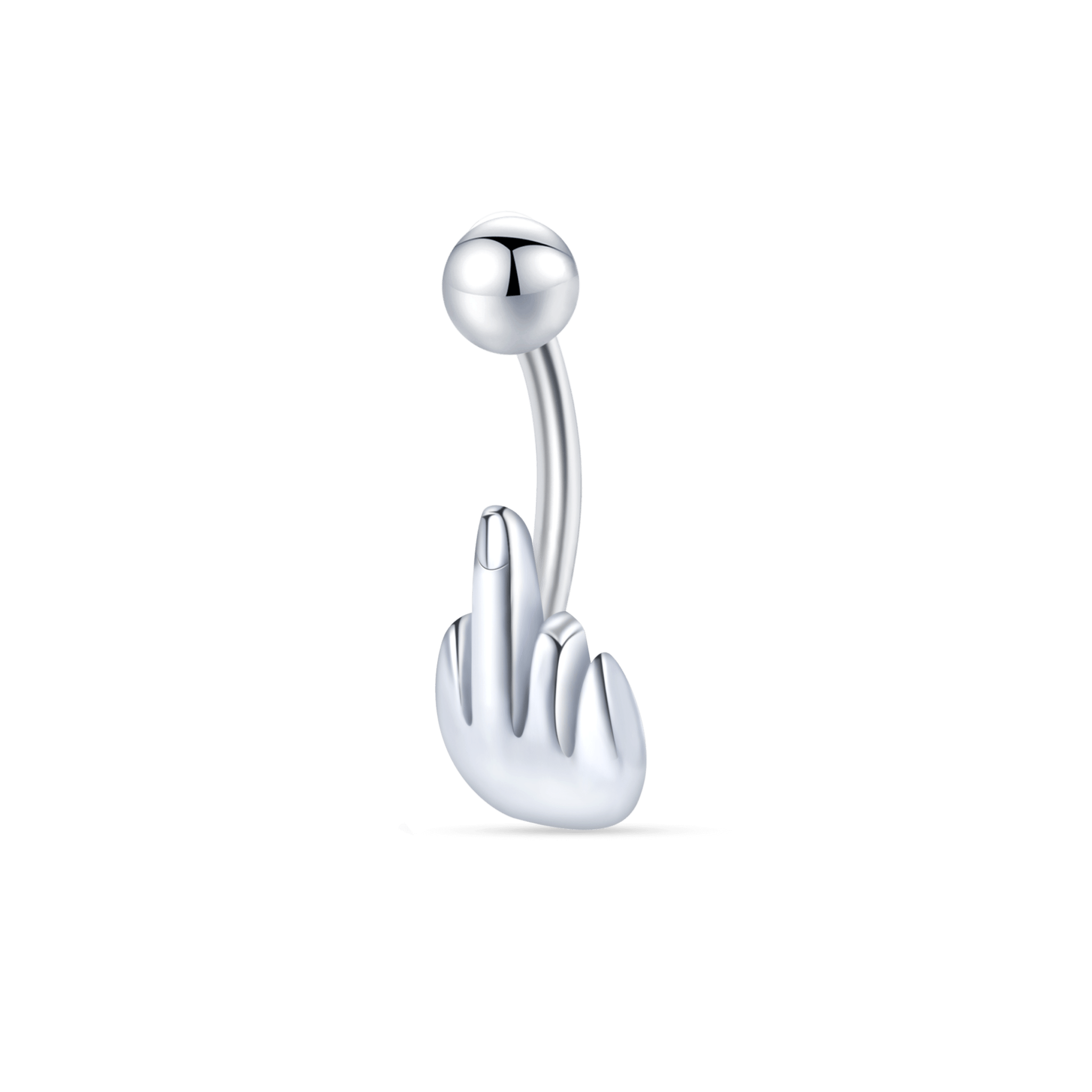 Piercing ombelico dito medio in argento - NovaNavel
