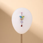 Piercing ombelico farfalla etherea multicolor in argento - NovaNavel®