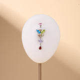 Piercing ombelico farfalla etherea multicolor in argento - NovaNavel®