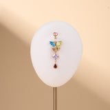 Piercing ombelico farfalla etherea multicolor in oro - NovaNavel®