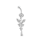 Piercing ombelico farfalla in argento - NovaNavel