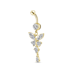 Piercing ombelico farfalla in oro - NovaNavel