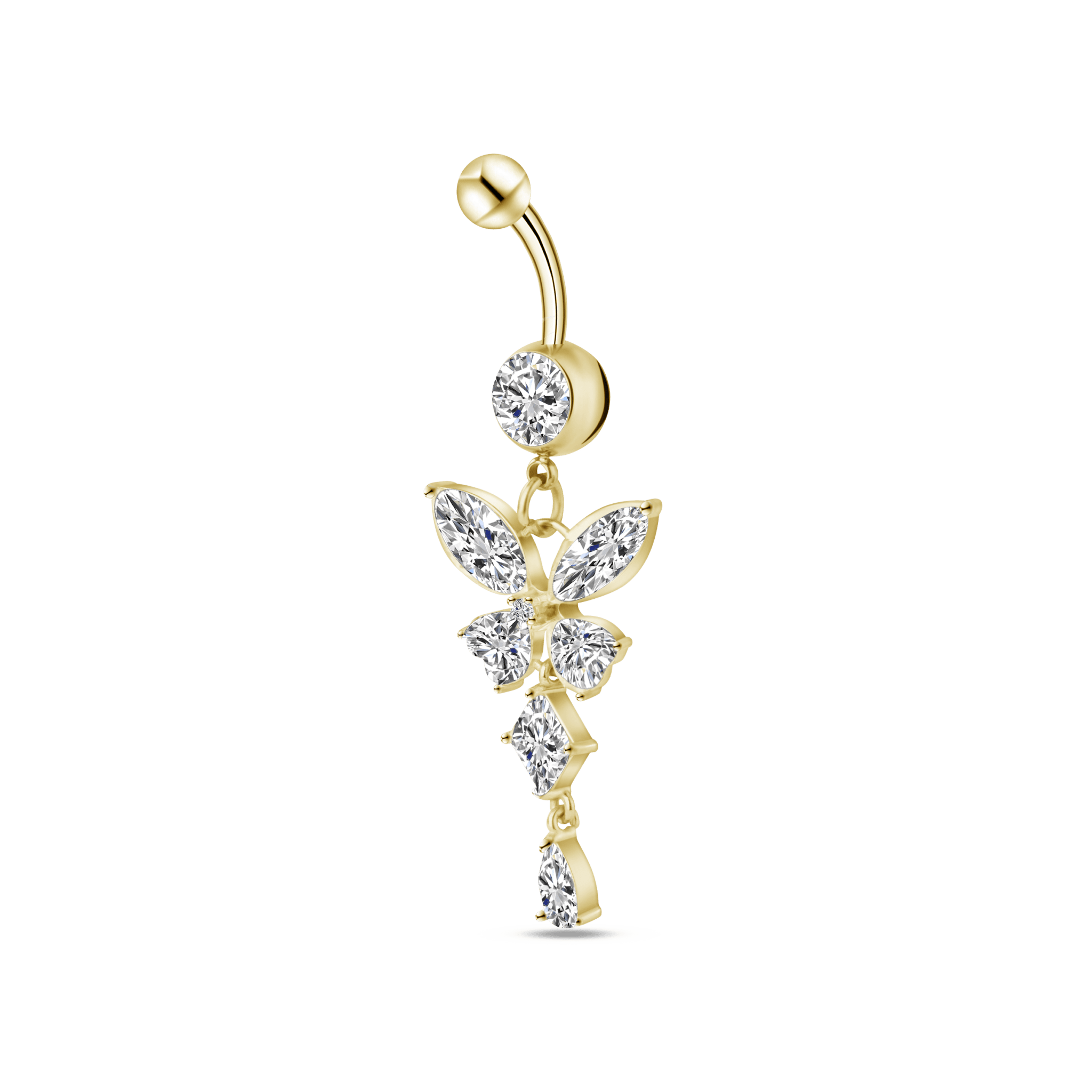 Piercing ombelico farfalla in oro - NovaNavel