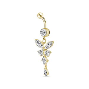 Piercing ombelico farfalla in oro - NovaNavel