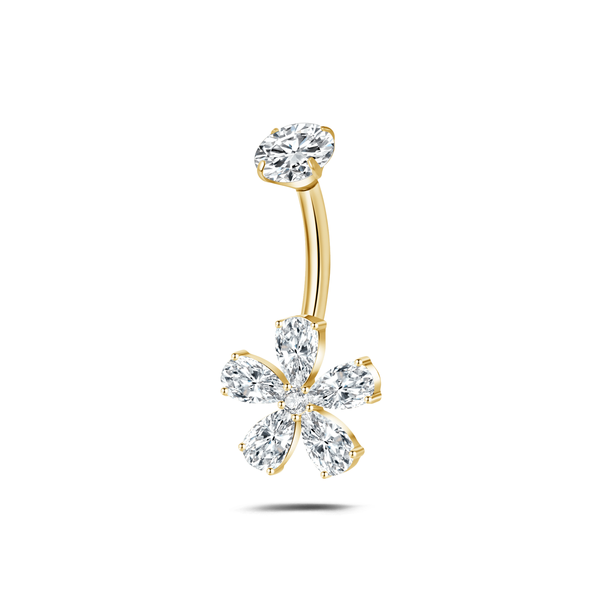 Piercing ombelico fior di luce in oro - NovaNavel