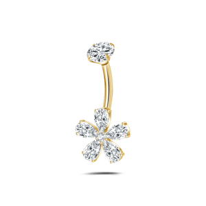 Piercing ombelico fior di luce in oro - NovaNavel