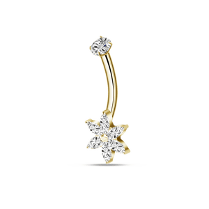 Piercing ombelico fiore in oro - NovaNavel