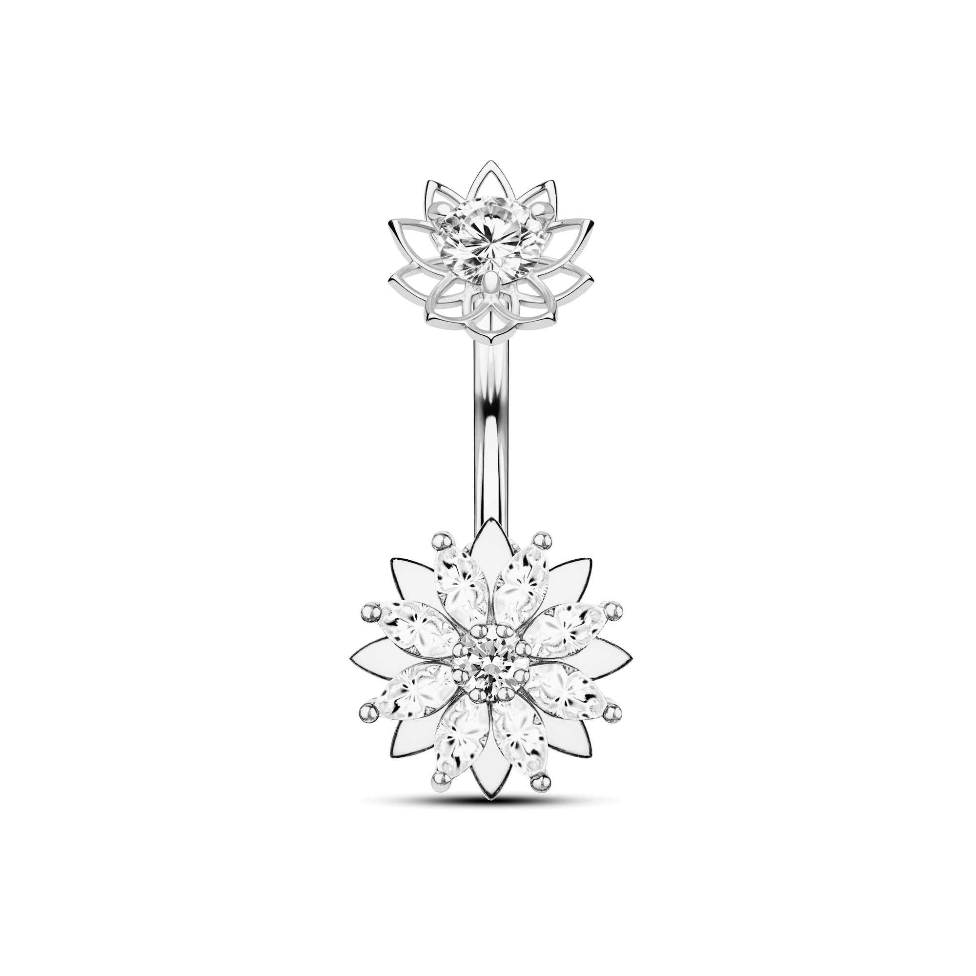 Piercing ombelico fiorellino in argento - NovaNavel