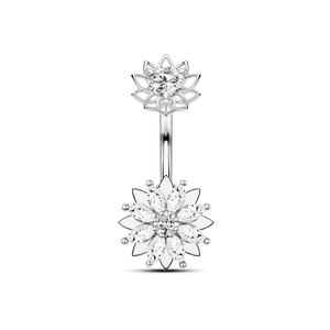 Piercing ombelico fiorellino in argento - NovaNavel