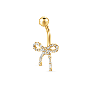 Piercing ombelico flake in oro - NovaNavel