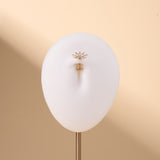 Piercing ombelico floating con corona marquise bianca in oro - NovaNavel®