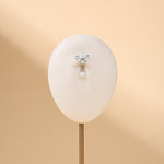 Piercing ombelico floating costellazione bianco opale in argento - NovaNavel