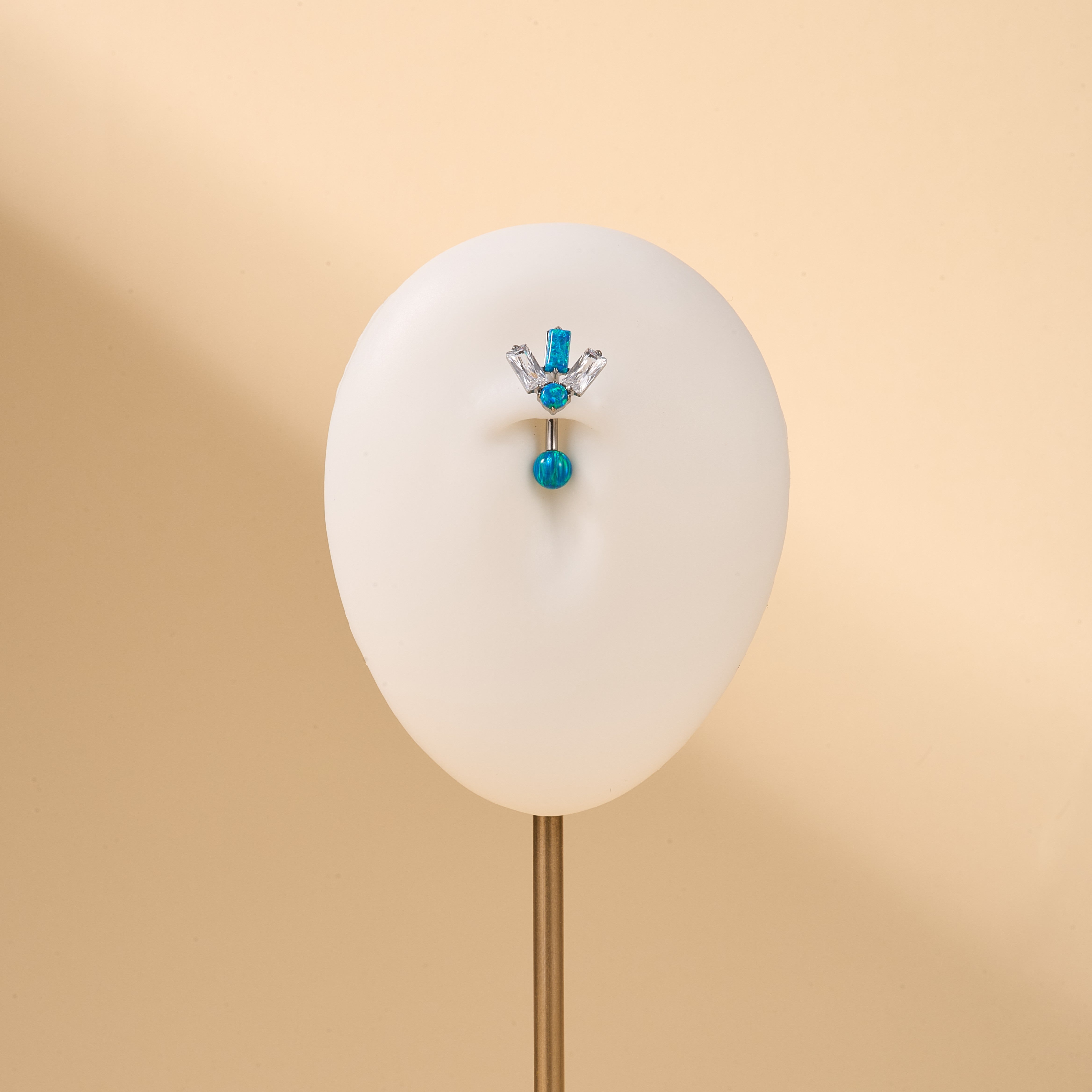 Piercing ombelico floating costellazione blu opale in argento - NovaNavel