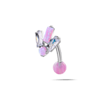 Piercing ombelico floating costellazione fucisa opale in argento - NovaNavel