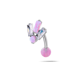 Piercing ombelico floating costellazione fucisa opale in argento - NovaNavel