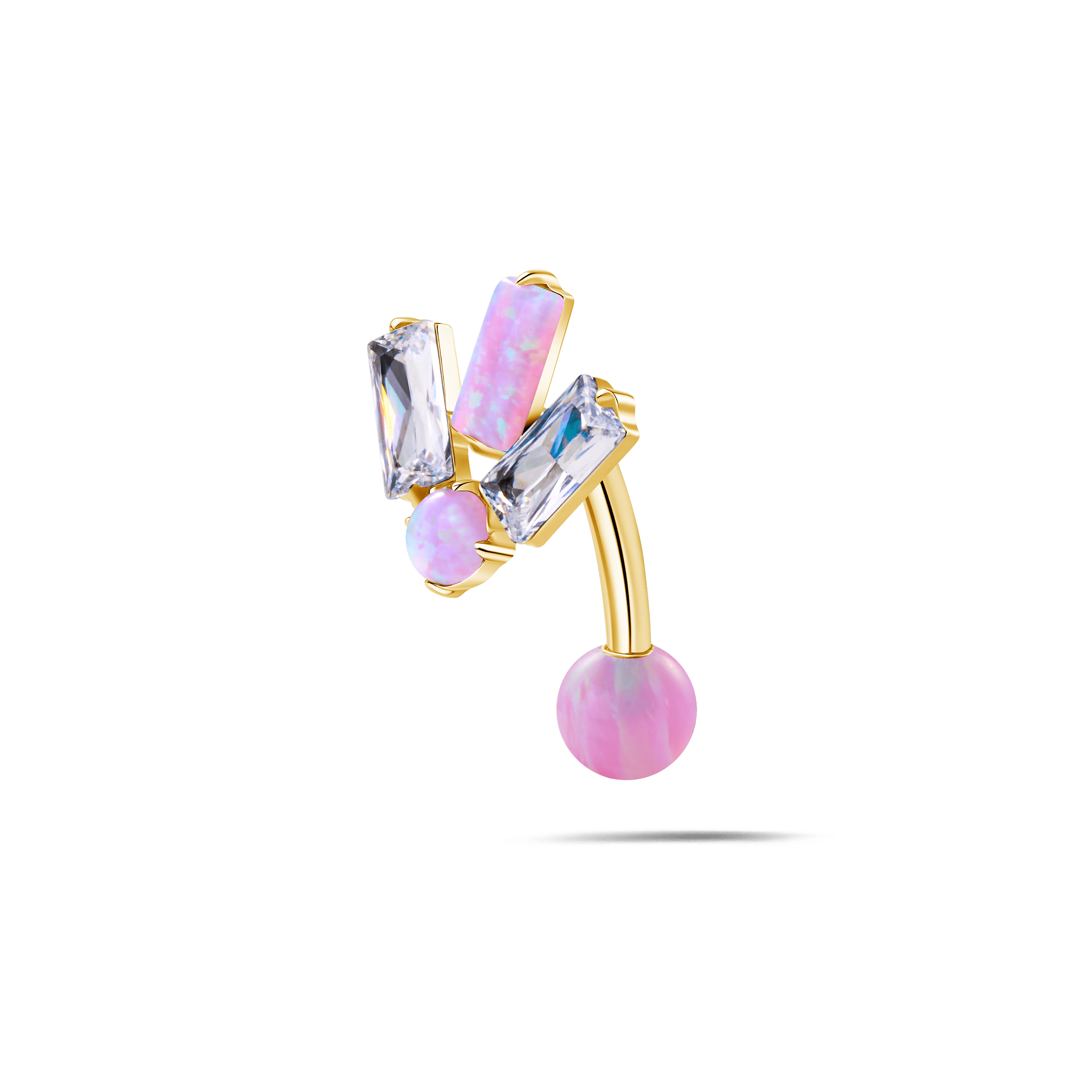 Piercing ombelico floating costellazione fucisa opale in oro - NovaNavel