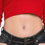 Piercing ombelico floating cuore in argento - NovaNavel