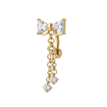 Piercing ombelico floating fiocco glamour in oro - NovaNavel®