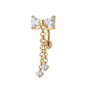Piercing ombelico floating fiocco glamour in oro - NovaNavel®