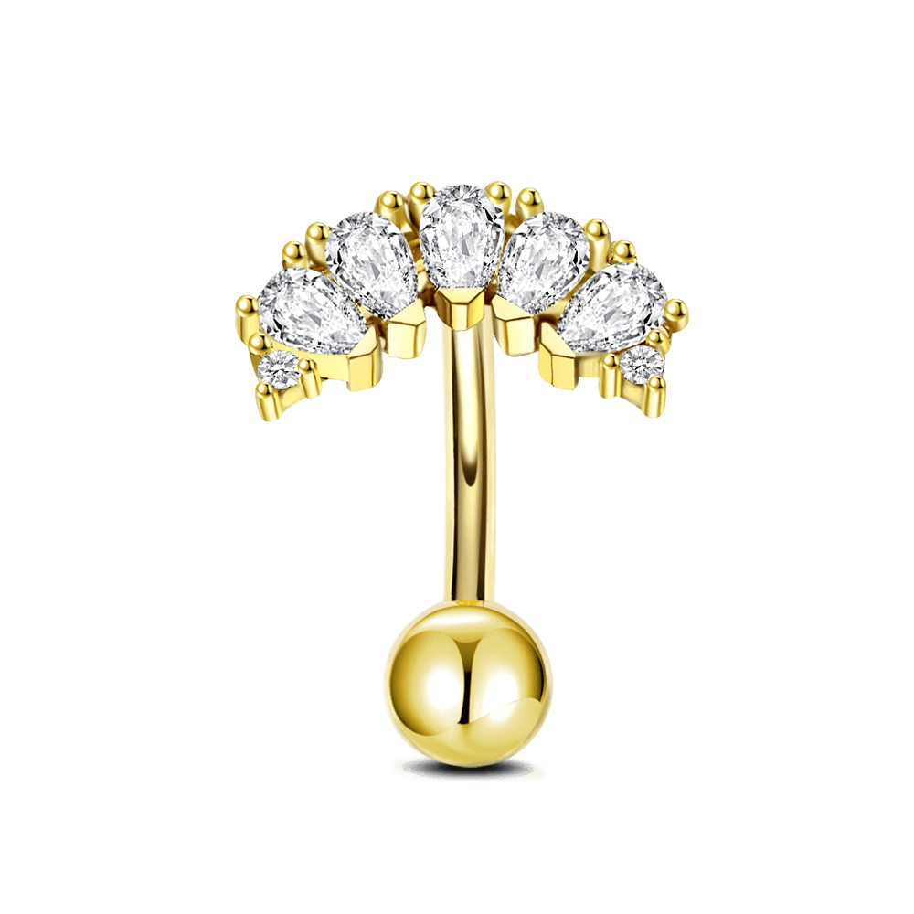 Piercing ombelico floating luxury in oro - NovaNavel