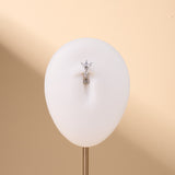 Piercing ombelico floating mini marquise con pendente bianco in argento - NovaNavel®