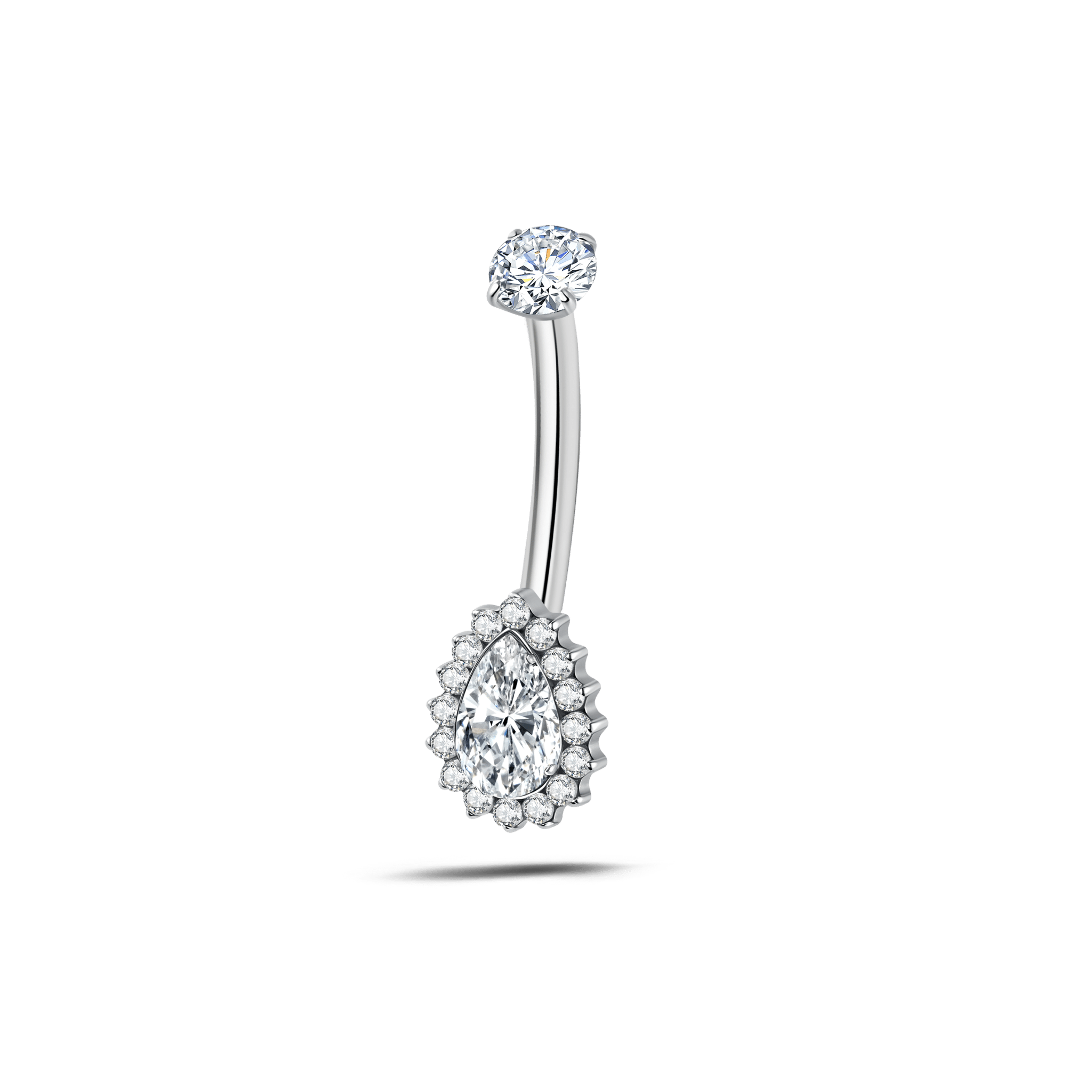 Piercing ombelico goccia chic in argento - NovaNavel