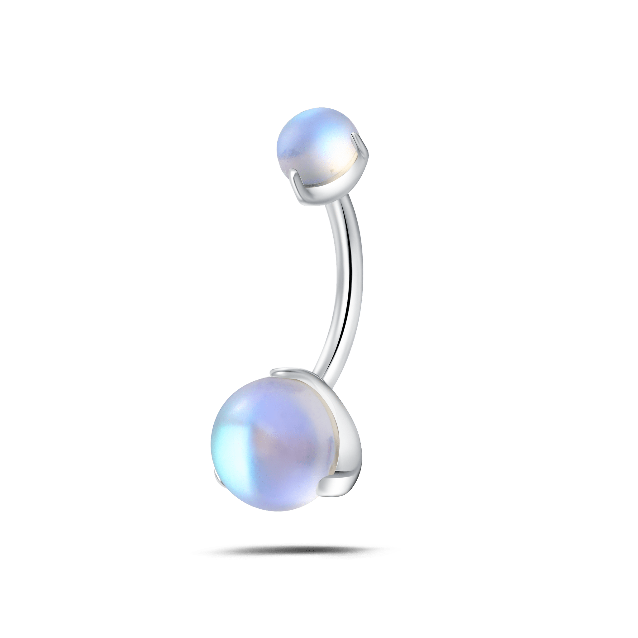 Piercing ombelico goccia d'oceano opaco azzurro in argento - NovaNavel