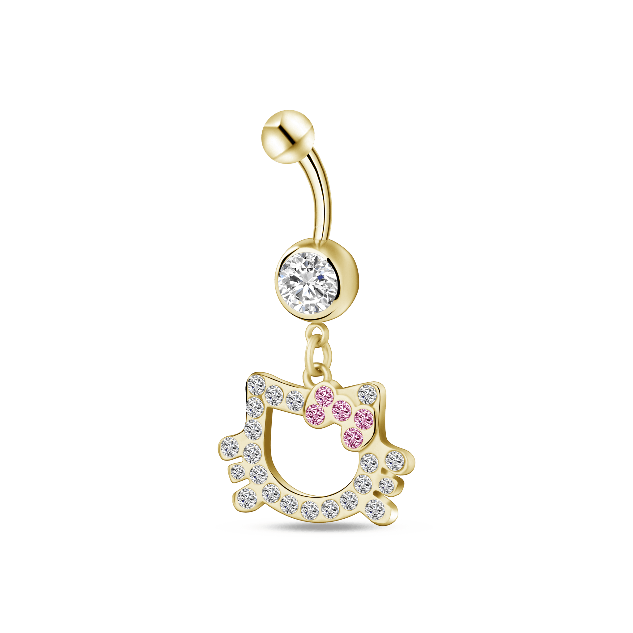 Piercing ombelico hello kitty in oro - NovaNavel