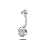 Piercing ombelico luce infinita aurora boreale in argento - NovaNavel