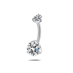 Piercing ombelico luce infinita bianca in argento - NovaNavel