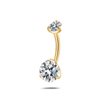 Piercing ombelico luce infinita bianca in oro - NovaNavel®