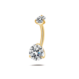 Piercing ombelico luce infinita bianca in oro - NovaNavel®