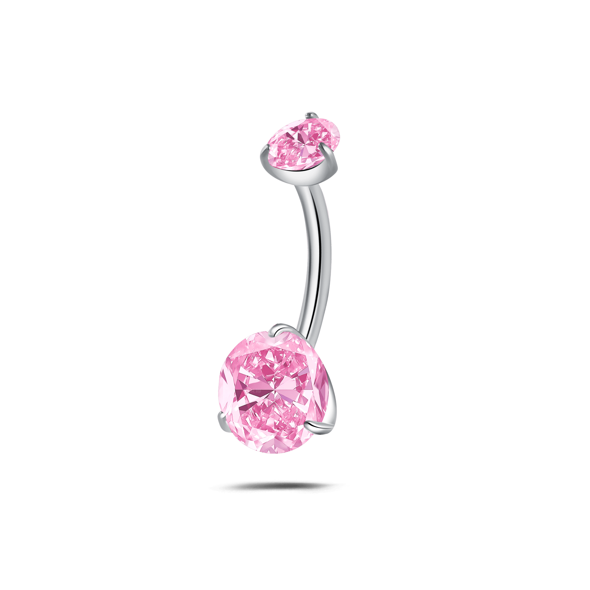 Piercing ombelico luce infinita rosa in argento - NovaNavel