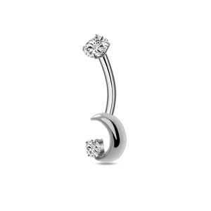 Piercing ombelico luna in argento - NovaNavel
